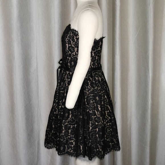 Robert Rodriguez Strapless Fit & Flare Lace Dress - Size 10 - Picture 6 of 12